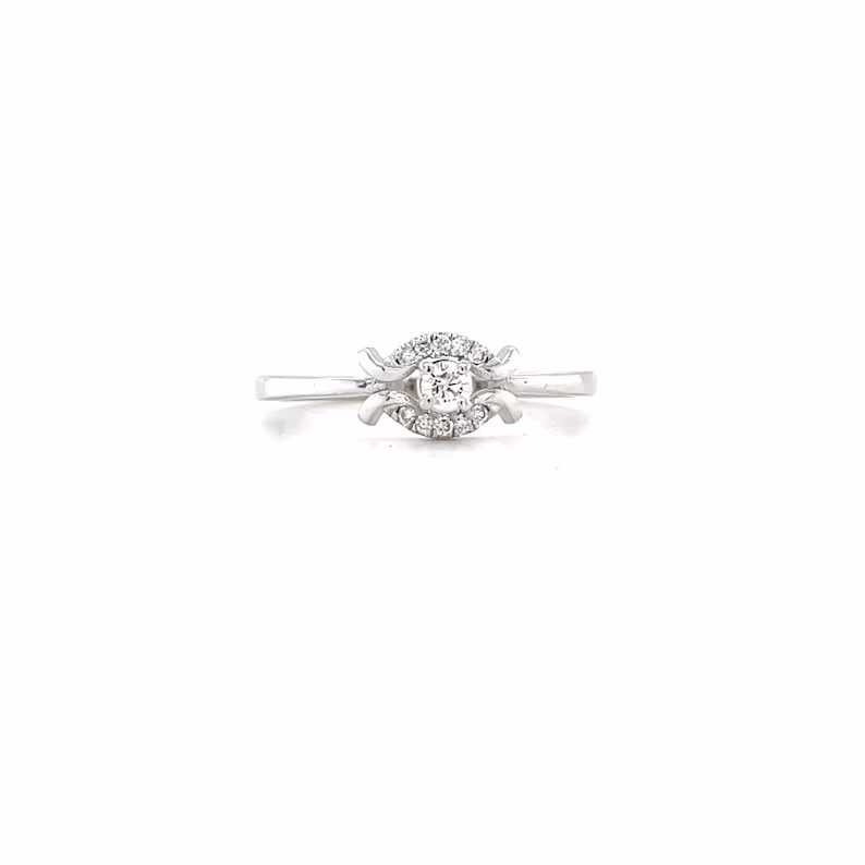 Lab-grown diamond cluster ring in 14K white gold