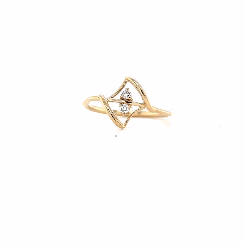 Twin lab diamond duo ring