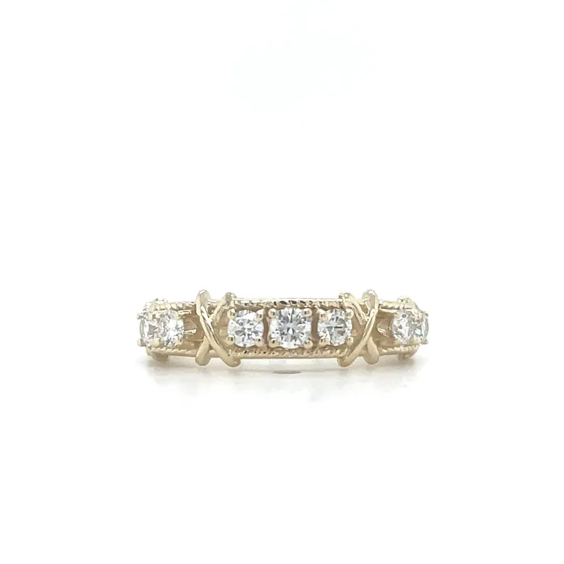 Lab diamond cluster ring in 14K gold