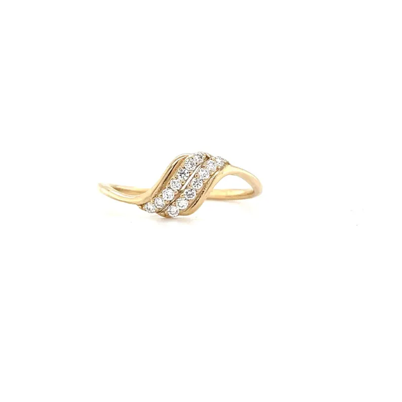 Dainty lab diamond band in 14K gold