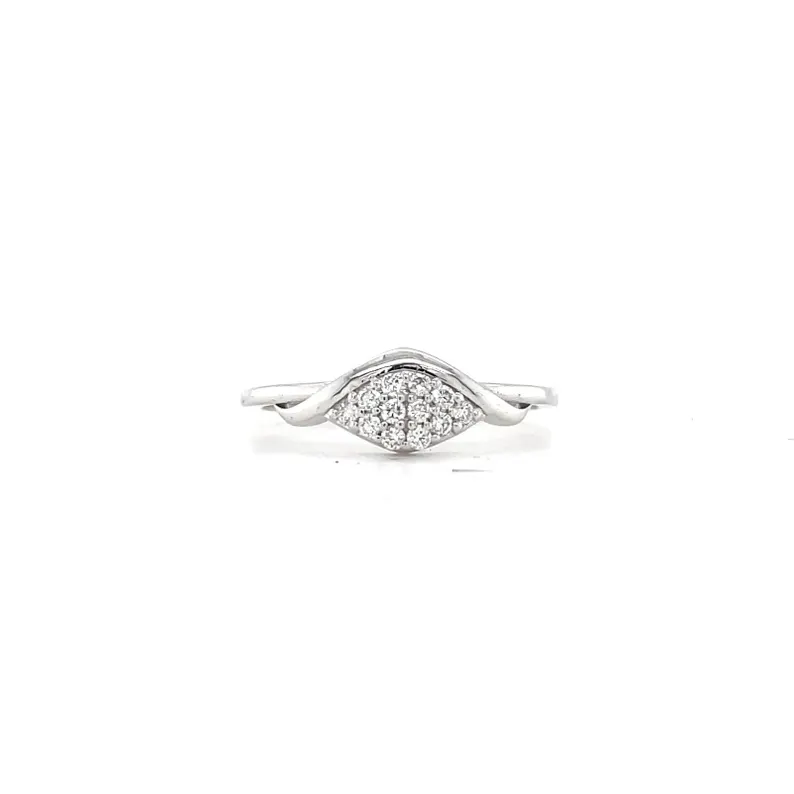 Lab-grown diamond cluster ring in 14K white gold